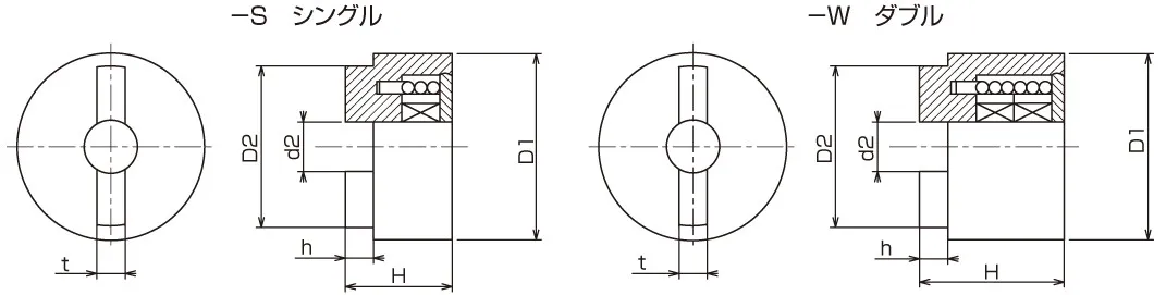 ワンウェイヒンジ標準型の構成図